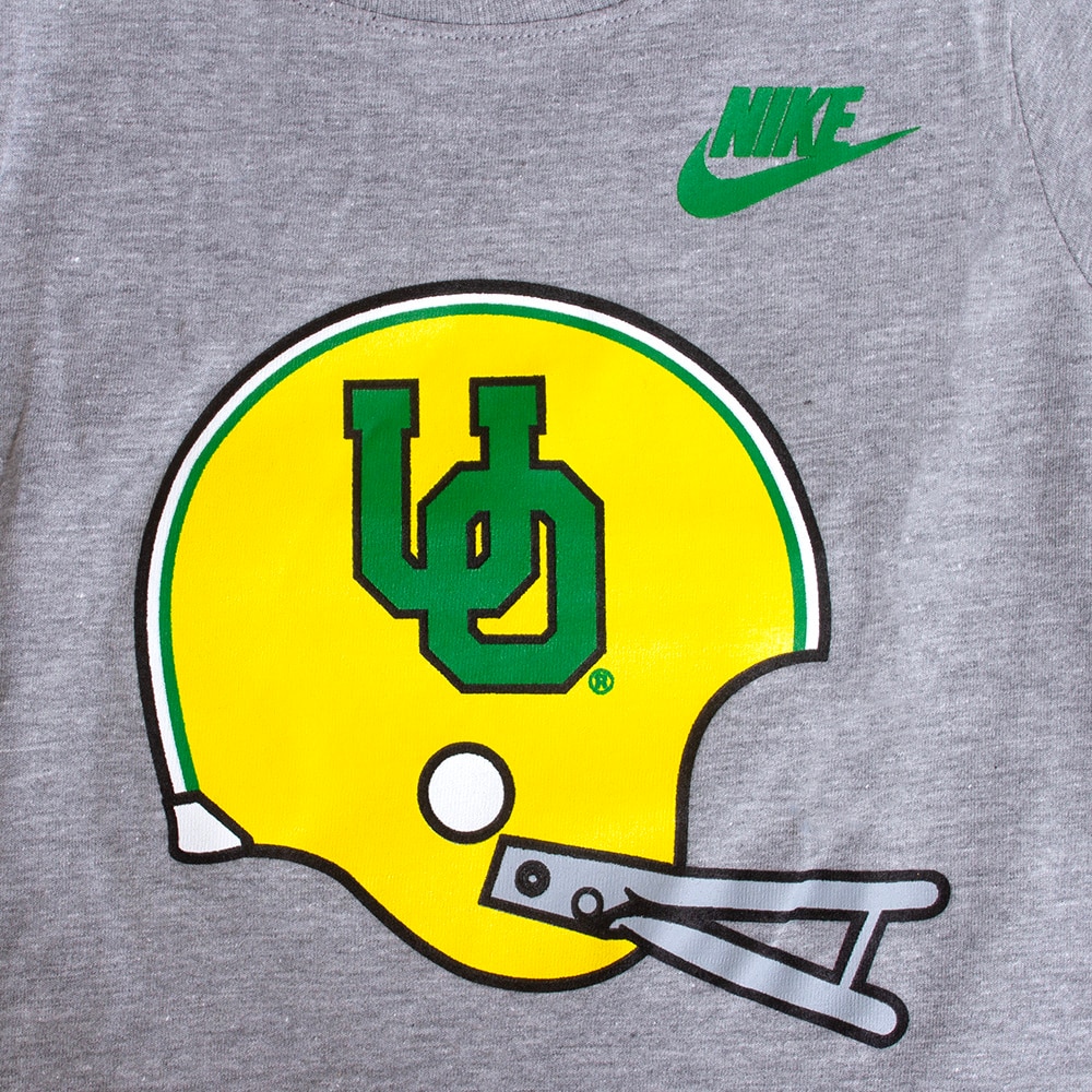 Interlocking UO, Nike, Grey, Crew Neck, Cotton, Kids, Toddler, Football, Helmet design, T-Shirt, 766416